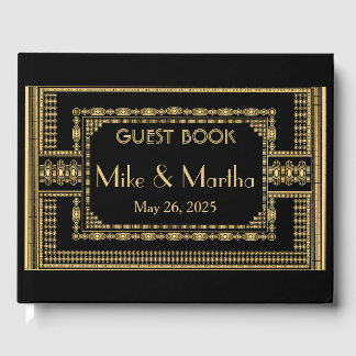 Libro de invitados de boda Art Deco