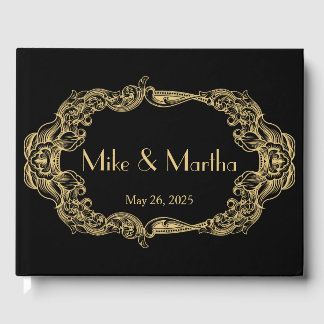 Libro de invitados de boda Art Deco Vintage Great