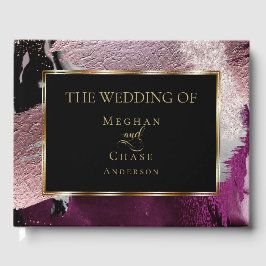 Libro de invitados de boda | Asombrosa Cassis Negr