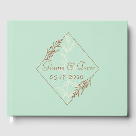 Libro de invitados de boda azul claro y muy elegan