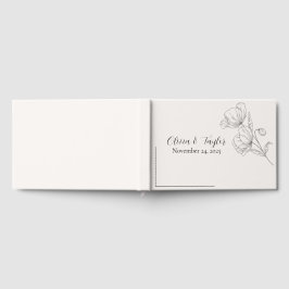 Libro de invitados de boda Beige Elegance