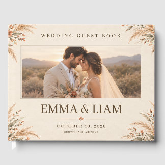 Libro de invitados de boda boho del desierto de te