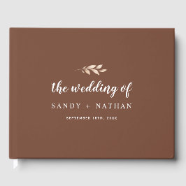 Libro de invitados de boda Boho Leaf