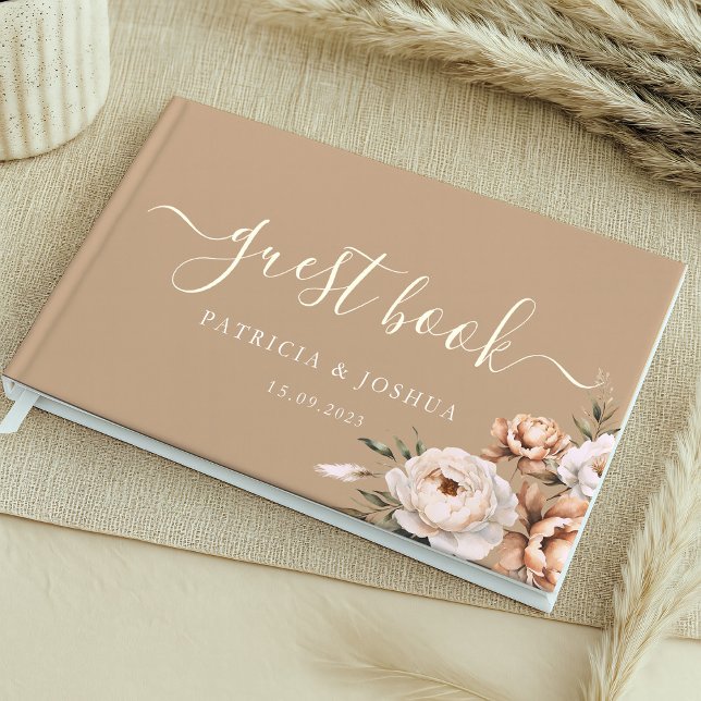 Libro de invitados de boda boho rústico simple (Subido por el creador)