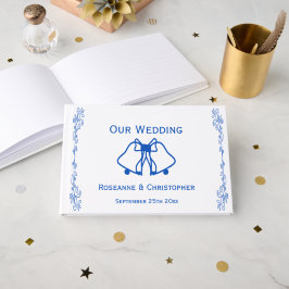 Libro de invitados de boda Campanas Zafiro Azul Fi