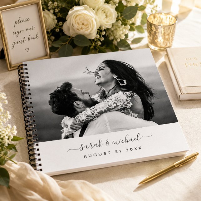 Libro de invitados de boda con caligrafía elegante (Subido por el creador)