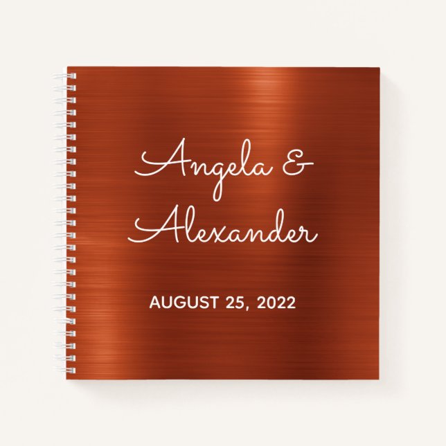Libro de invitados de boda con efecto ombre de ter (Anverso)