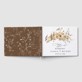 Libro de invitados de boda con flores silvestres b