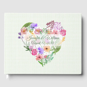 Libro de invitados de boda Corazón Floral