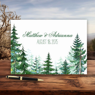 Libro de invitados de boda de abeto
