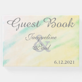 Libro de invitados de Boda de acuarela tropical de