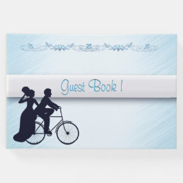 Libro de invitados de Boda de bicicleta azul
