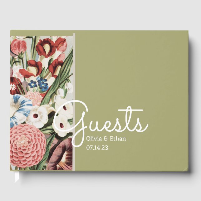 Libro de invitados de Boda de cabaña en inglés (Anverso)