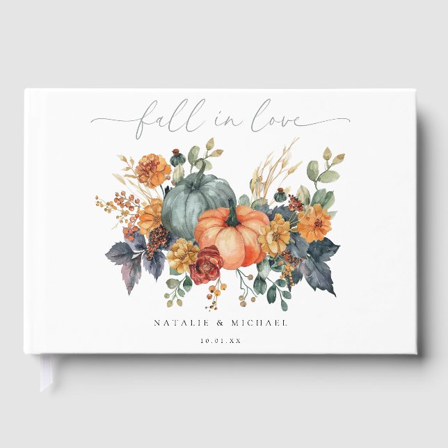Libro de invitados de boda de calabaza de otoño (Anverso)