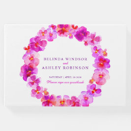 Libro de invitados de boda de color de la piel de 