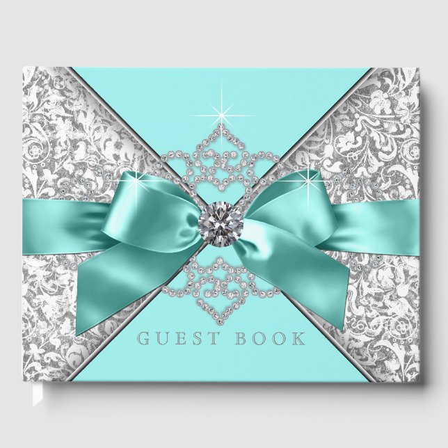 Libro de invitados de boda de cumpleaños de plata  (Anverso)