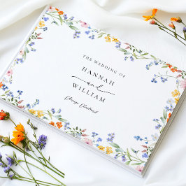 Libro de invitados de Boda de flores silvestres