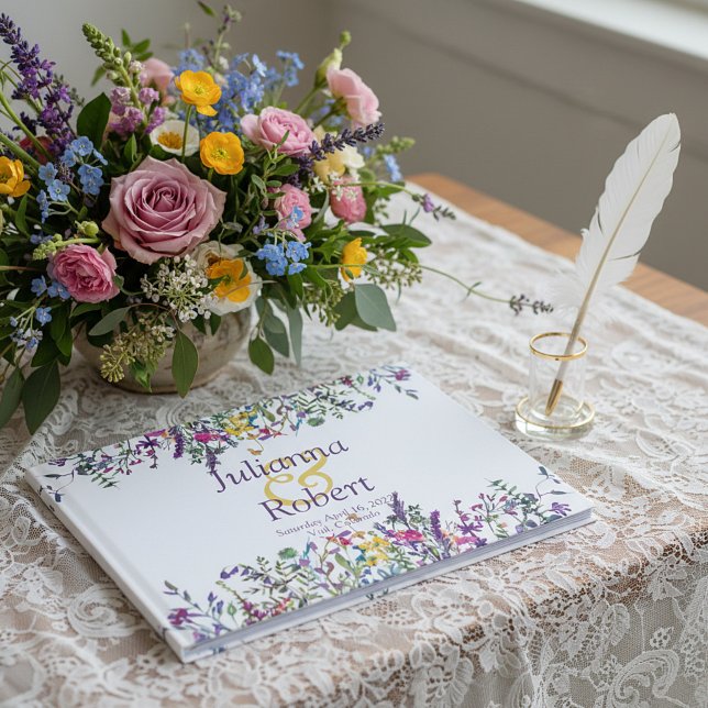 Libro de invitados de boda de flores silvestres co (Subido por el creador)