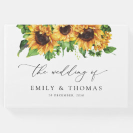Libro de invitados de Boda de girasol