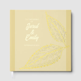 Libro de invitados de Boda de Gold Leaves