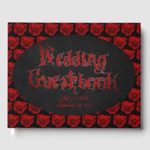Libro de invitados de Boda de Gótico de Roses Rose