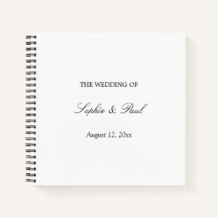 Libro de invitados de Boda de guiones minimalistas