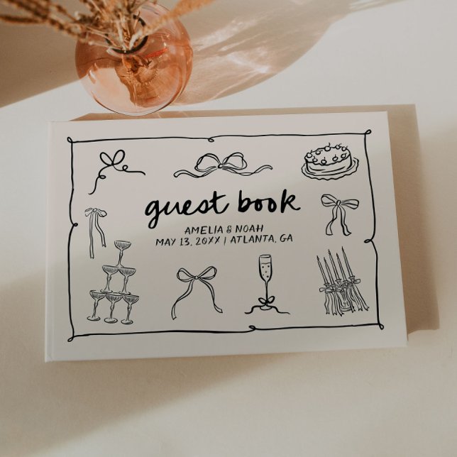 Libro de invitados de Boda de mano dibujado (Subido por el creador)