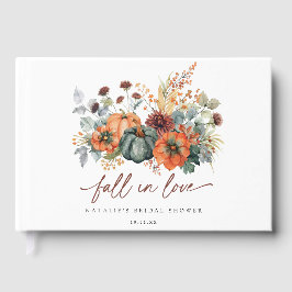 Libro de invitados de boda de otoño elegante