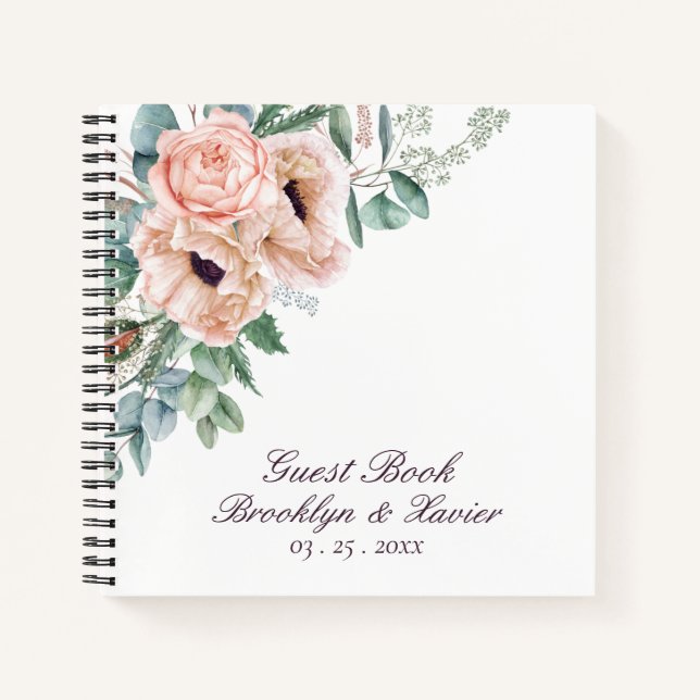 Libro de invitados de Boda de radiaciones de amapo (Anverso)