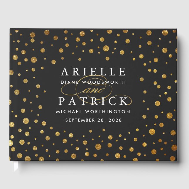 Libro de invitados de Boda de Relieve metalizado d (Anverso)