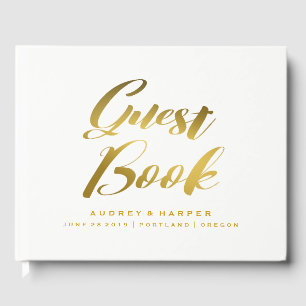 Libro de invitados de Boda de Relieve metalizado d