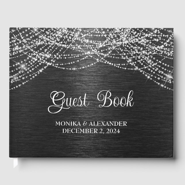 Libro de invitados de Boda de Relieve metalizado n (Anverso)