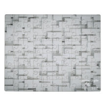 Libro de invitados de Boda de rompecabezas geométr