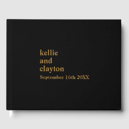 Libro de invitados de Boda de tipo moderno simple 
