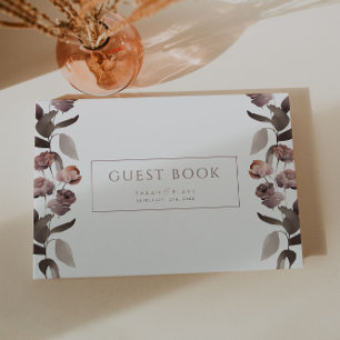Libro de invitados de boda del jardín de la rosa p