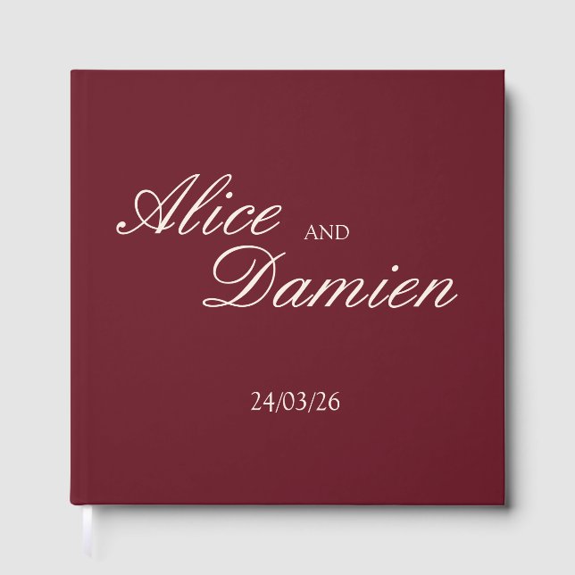 Libro de invitados de boda elegante de dinero anti (Anverso)