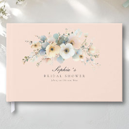 Libro de invitados de boda elegante Soft Bloom Mel