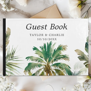 Libro de invitados de boda en destino de playa tro
