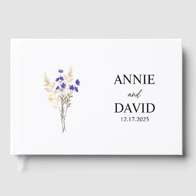Libro de invitados de boda estético, Libro de firm (Anverso)