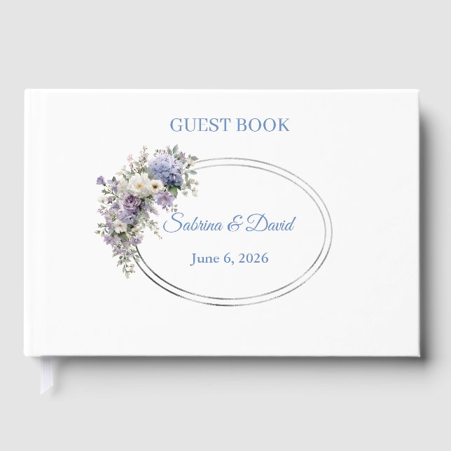 Libro de invitados de boda floral (Anverso)