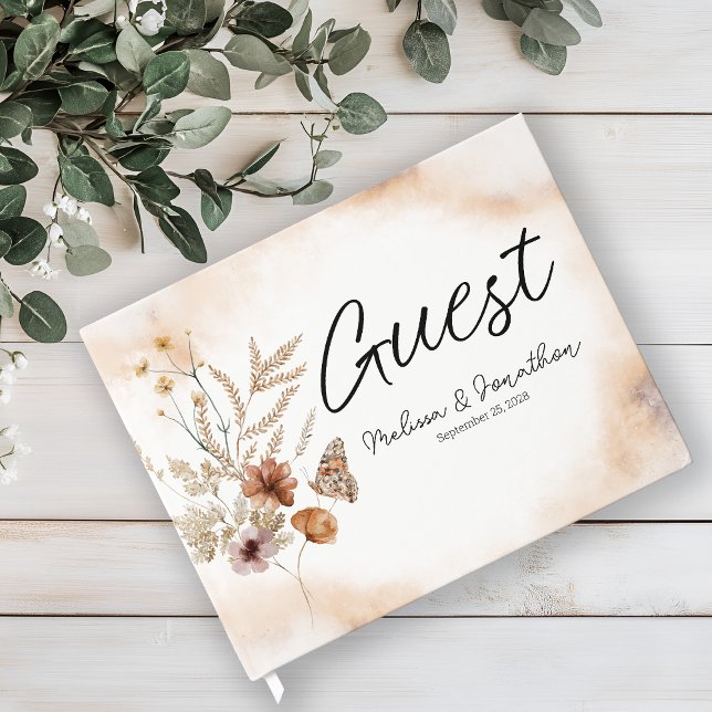 Libro de invitados de boda floral diminuto botánic (Subido por el creador)