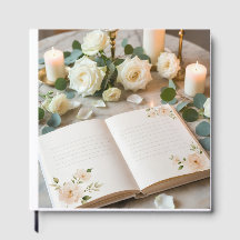 Libro de invitados de boda floral elegante