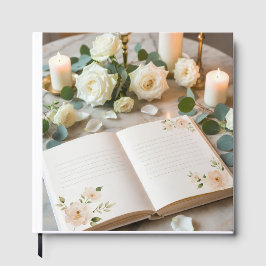 Libro de invitados de boda floral elegante