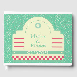 Libro de invitados de Boda gráfico de Diner 50