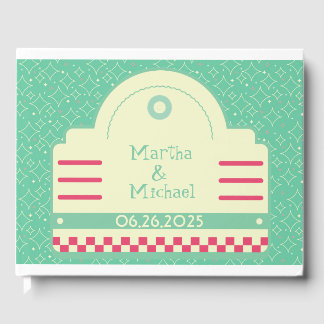 Libro de invitados de Boda gráfico de Diner 50