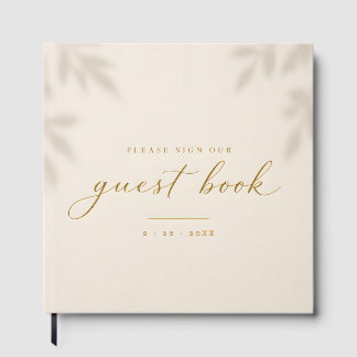 Libro de invitados de boda minimalista elegante mo