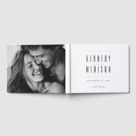 Libro de invitados de boda minimalista moderno en