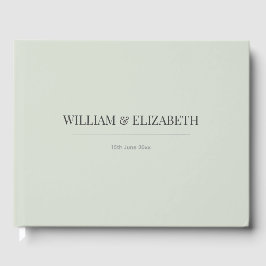 Libro de invitados de boda minimalista | Verde sua