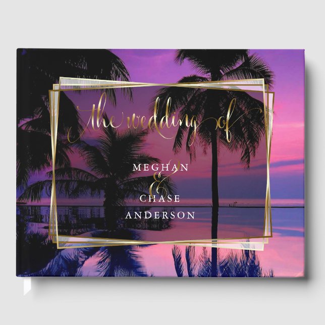 Libro de Invitados de Boda | Noche Tropical Exótic (Anverso)
