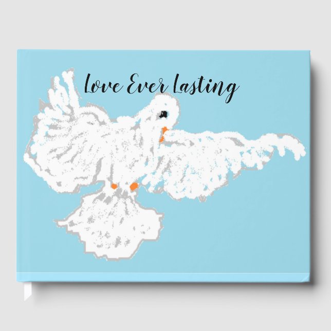 Libro de Invitados de Boda : Paloma Para Siempre (Anverso)